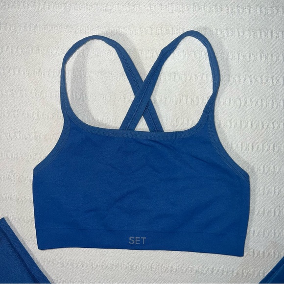 SET ACTIVE Sculptflex Sports Bra & Leggings Workout Set Sz S Athleisure Yoga - Picture 2 of 9